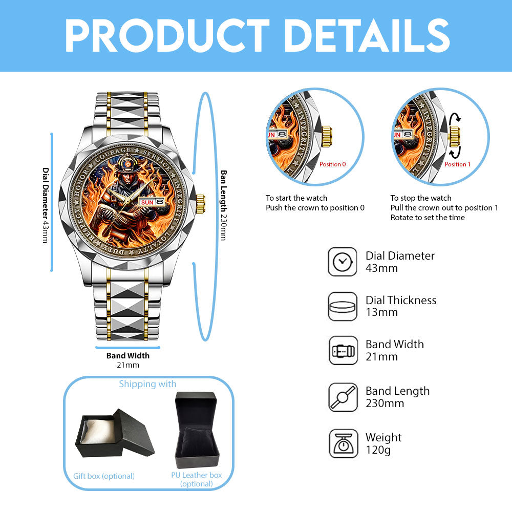 Firefighter Alloy Luxury Quartz Watch - TANTN 14863