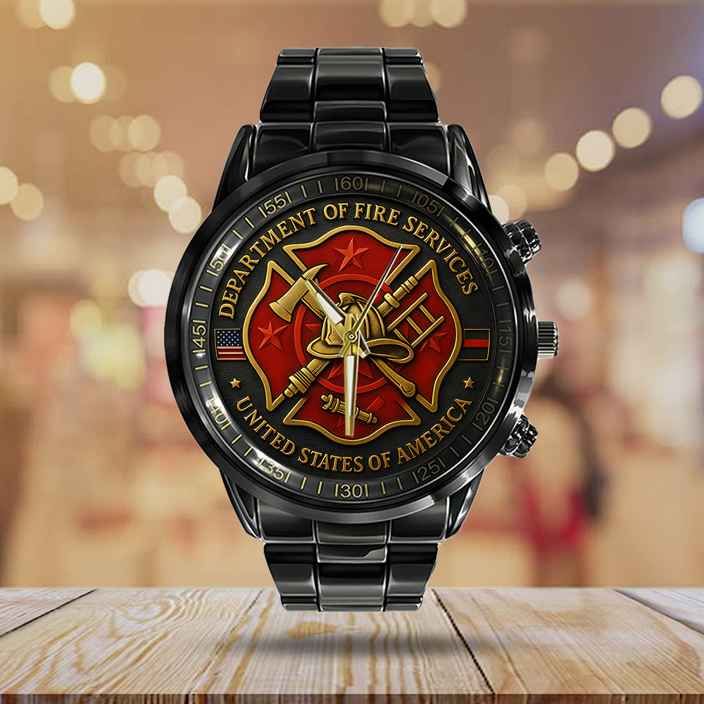 Firefighter Black Stainless Steel Watch - TANTN15622