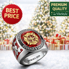 Firefighter Brotherhood Courage And Sacrifice Ring