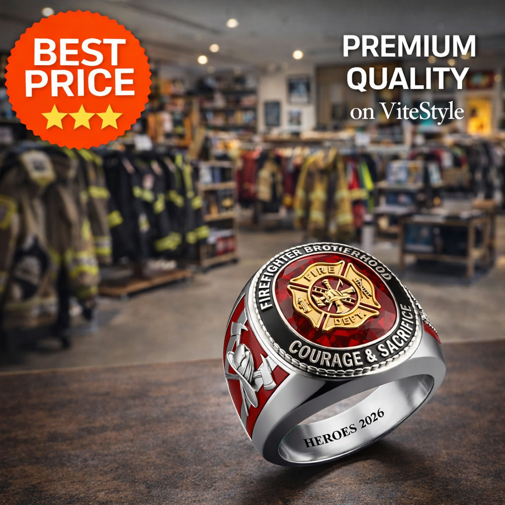 Firefighter Brotherhood Courage And Sacrifice Ring