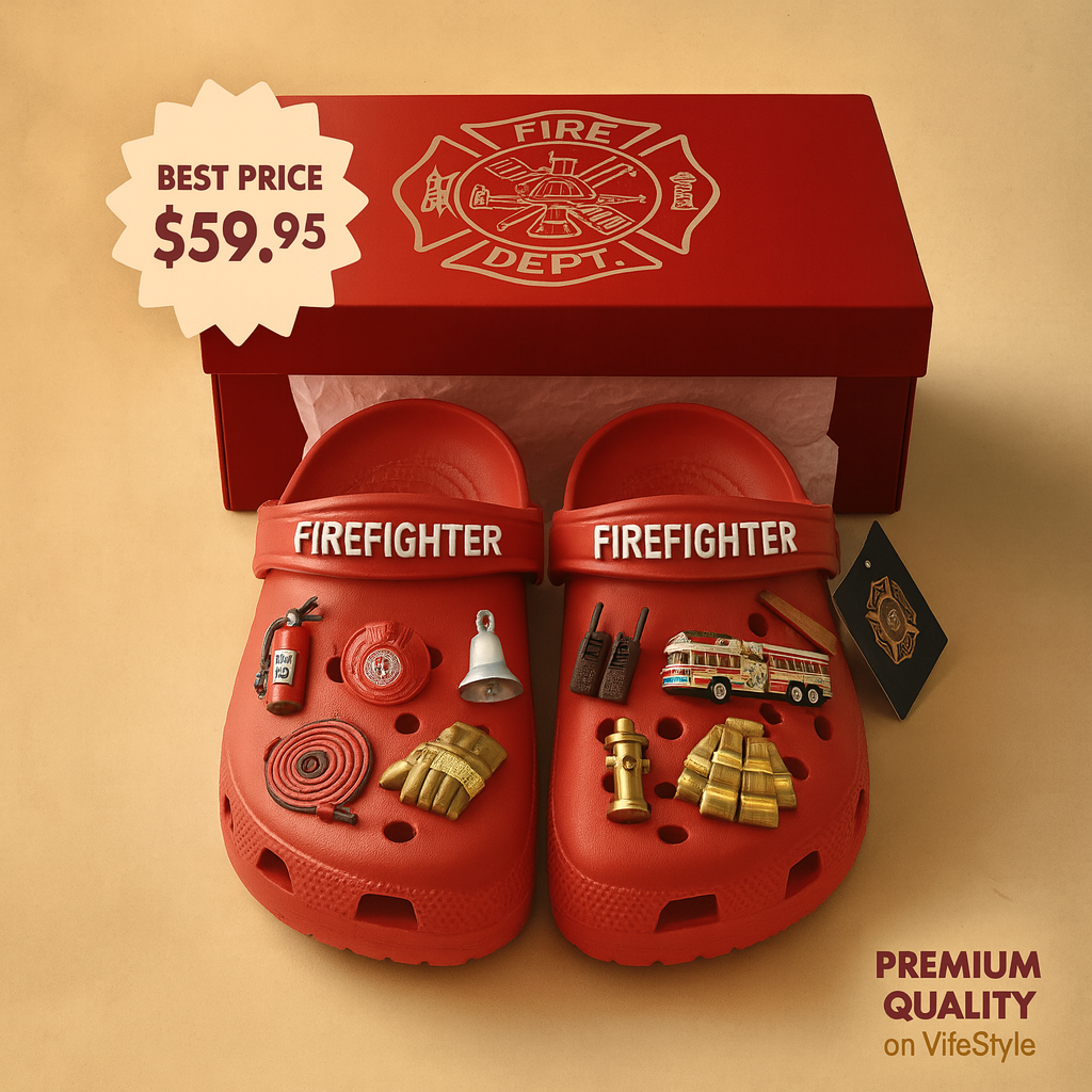 Firefighter Crocs Charm