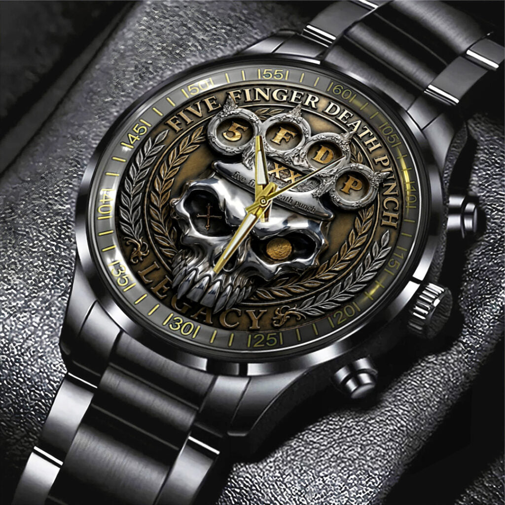 Five Finger Death Punch Black Stainless Steel Watch - GNE8050