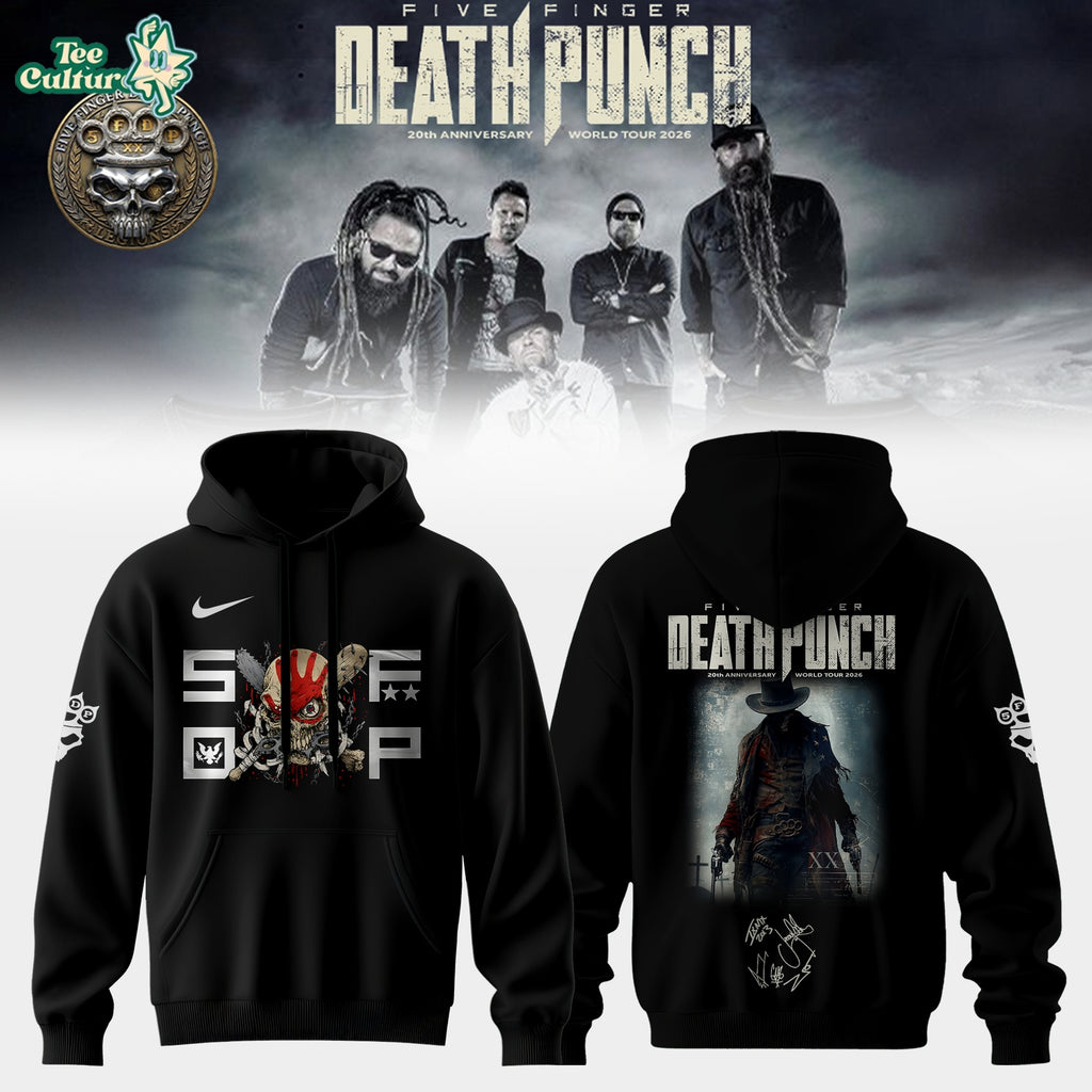 Five Finger Death Punch Hits Me Tour 2026 Signed Pullover Hoodie