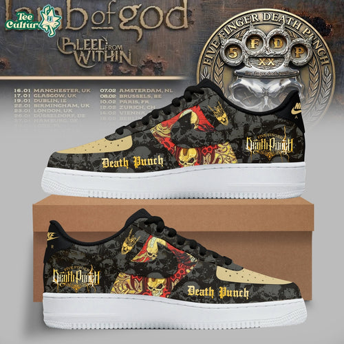 Five Finger Death Punch Skull Riot AF1 Shoes