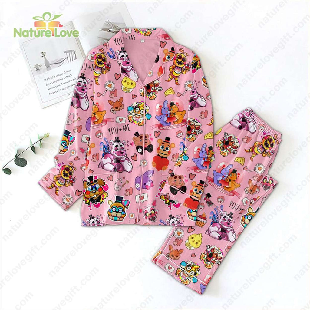 Five Night At Freddy’s Valentine’s Day Pajamas Set