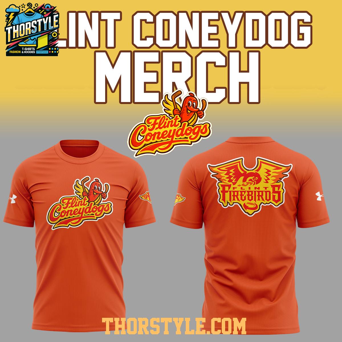 Flint Firebirds x Flint Coney Dogs Night 2026 Celebration Hoodie T-Shirt