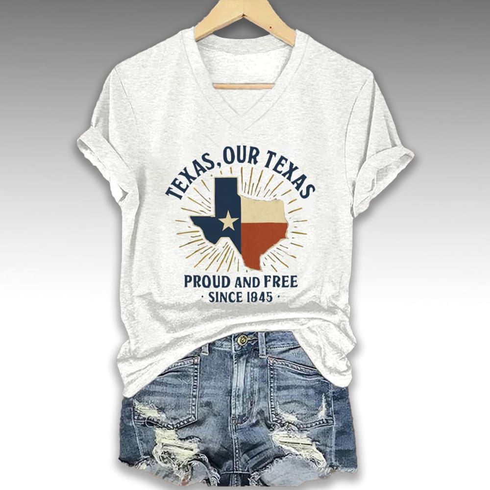 Flood Texas Our Texas Proud And Free Since 1845 Shirt
