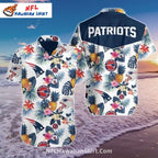 Floral Tropical New England Patriots Aloha Shirt