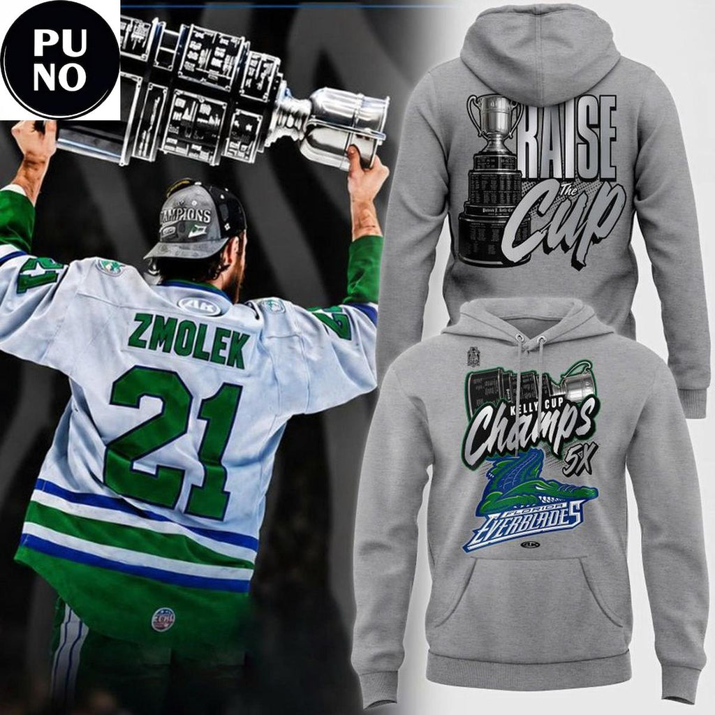 Florida Everblades 2026 Kelly Cup Champions 5x Championship Hoodie T-Shirt