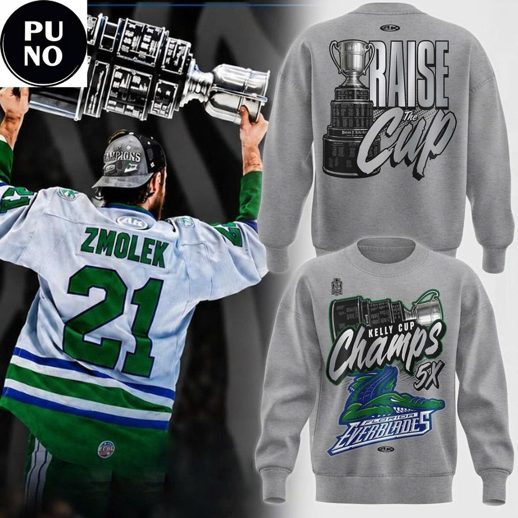 Florida Everblades 2026 Kelly Cup Champions 5x Championship Hoodie T-Shirt