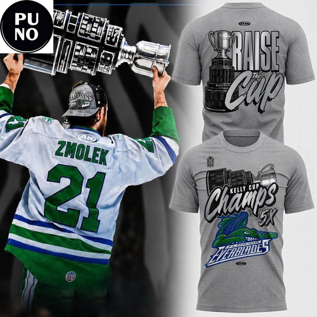 Florida Everblades 2026 Kelly Cup Champions 5x Championship Hoodie T-Shirt