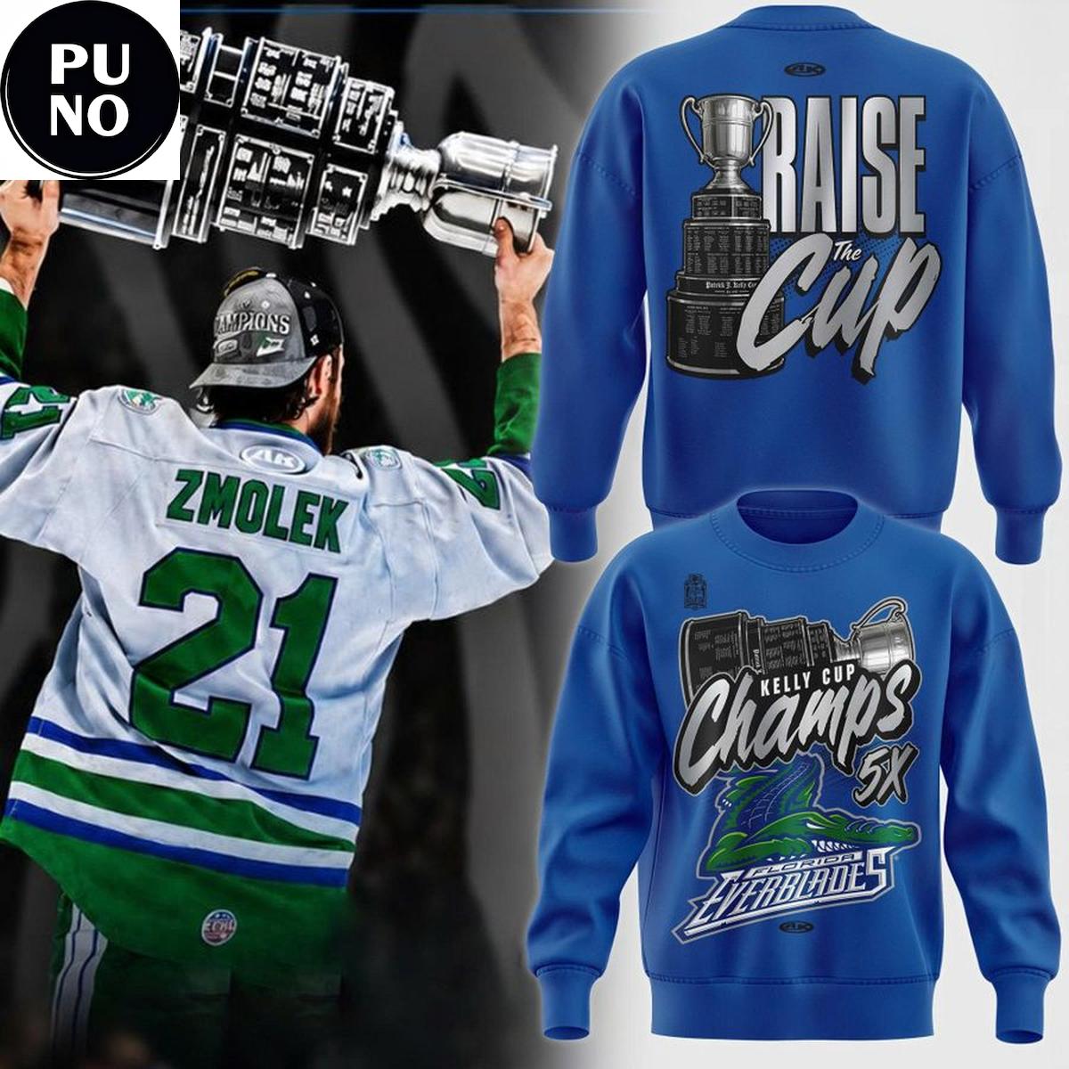Florida Everblades 2026 Kelly Cup Champions 5x Championship Hoodie T-Shirt