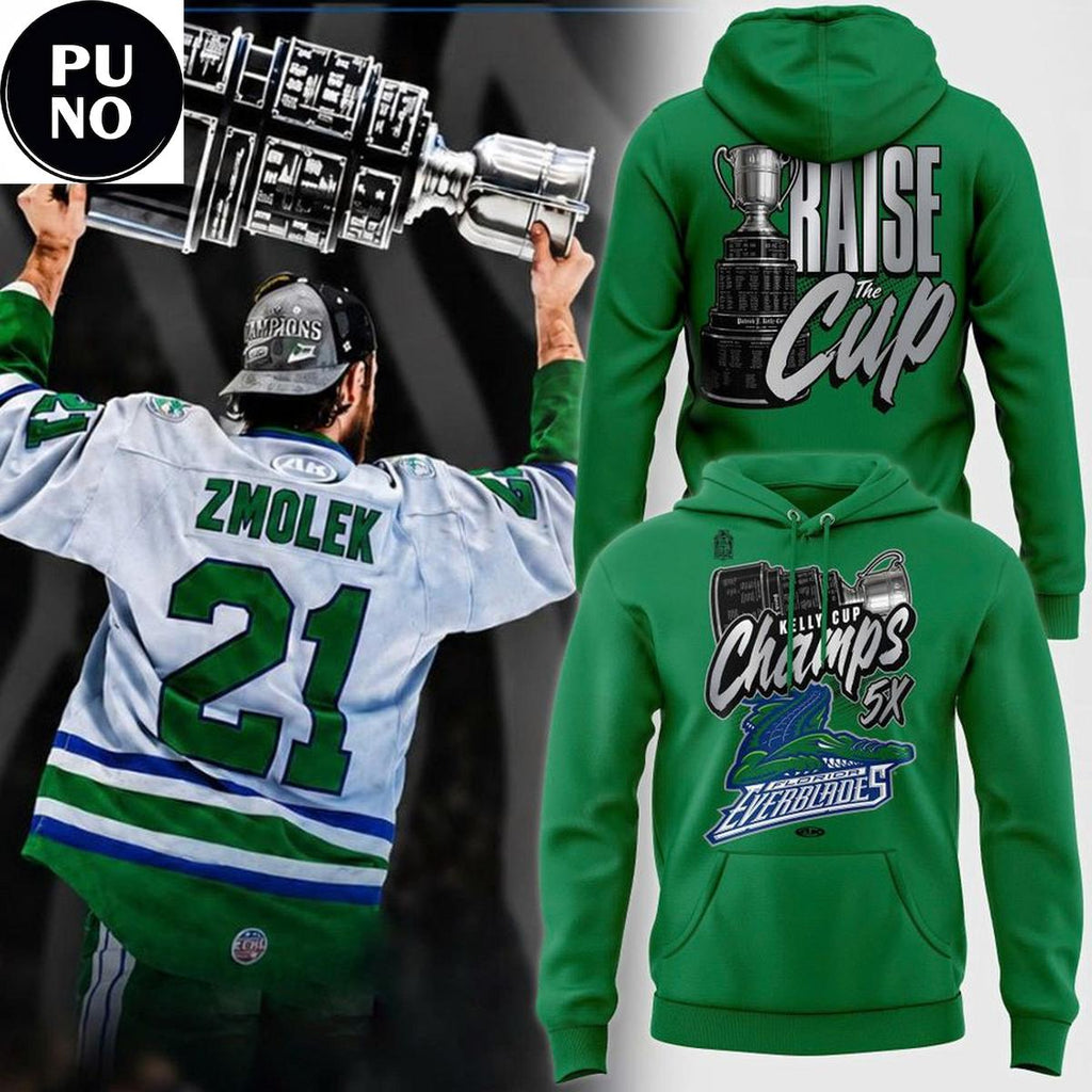 Florida Everblades 2026 Kelly Cup Champions 5x Championship Hoodie T-Shirt