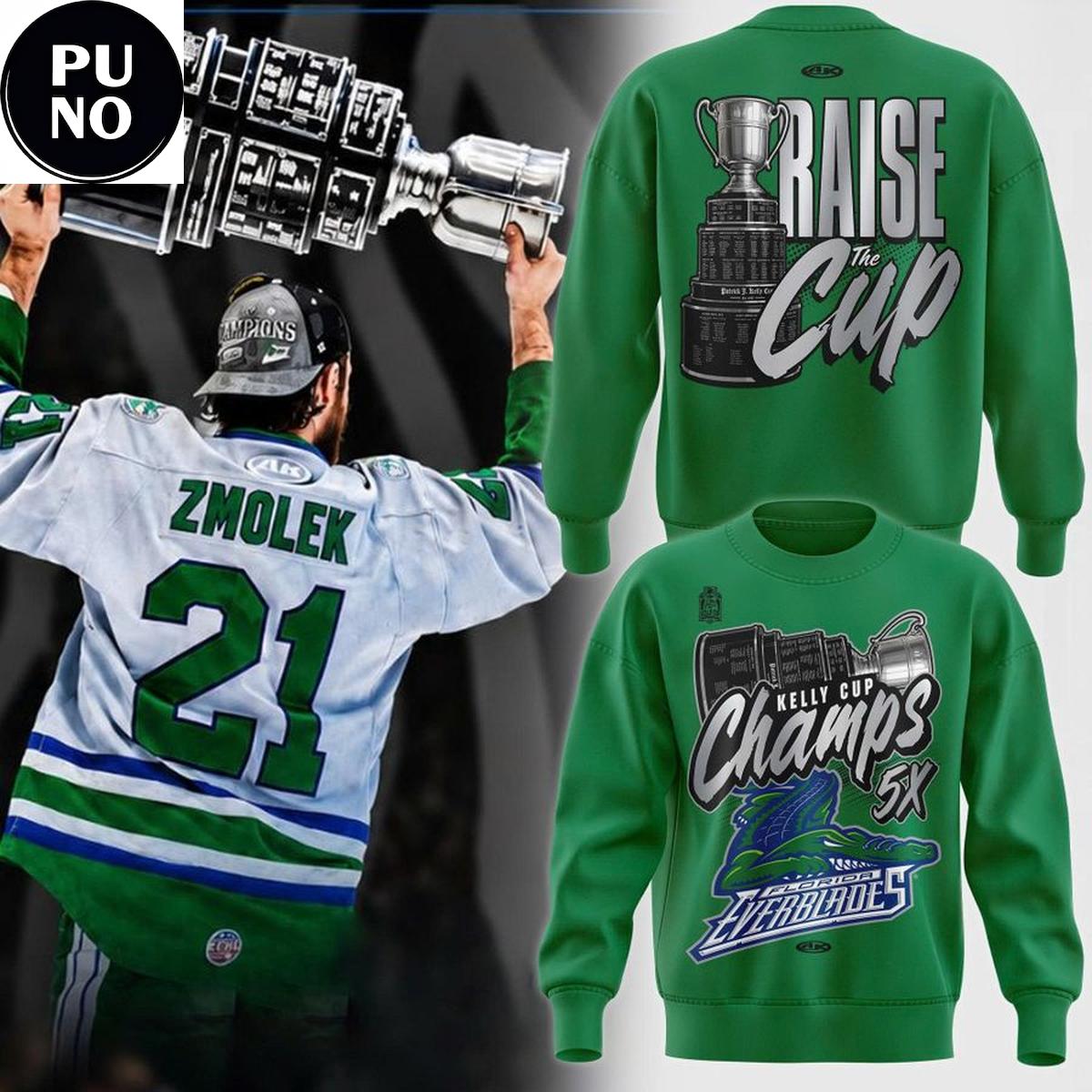Florida Everblades 2026 Kelly Cup Champions 5x Championship Hoodie T-Shirt