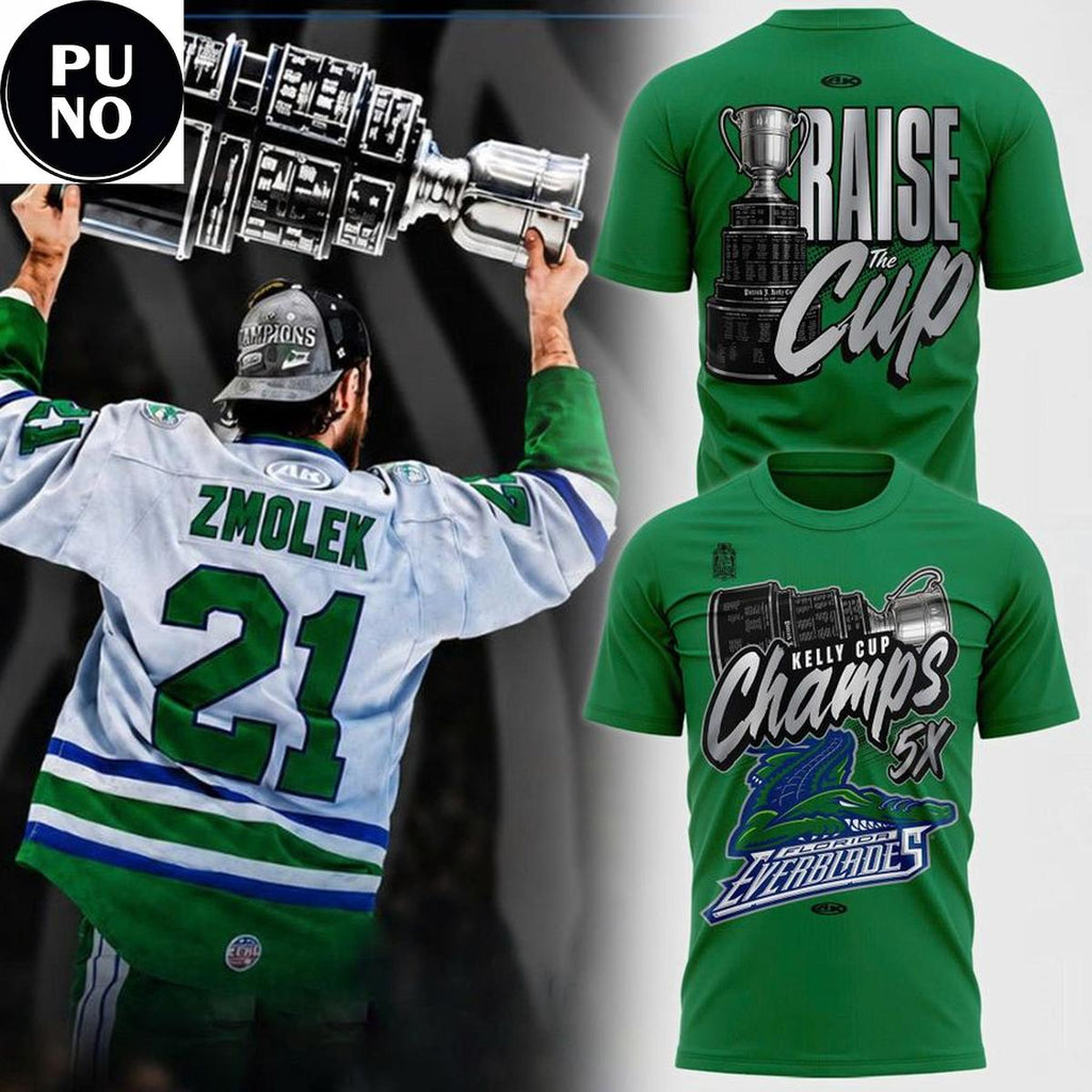 Florida Everblades 2026 Kelly Cup Champions 5x Championship Hoodie T-Shirt