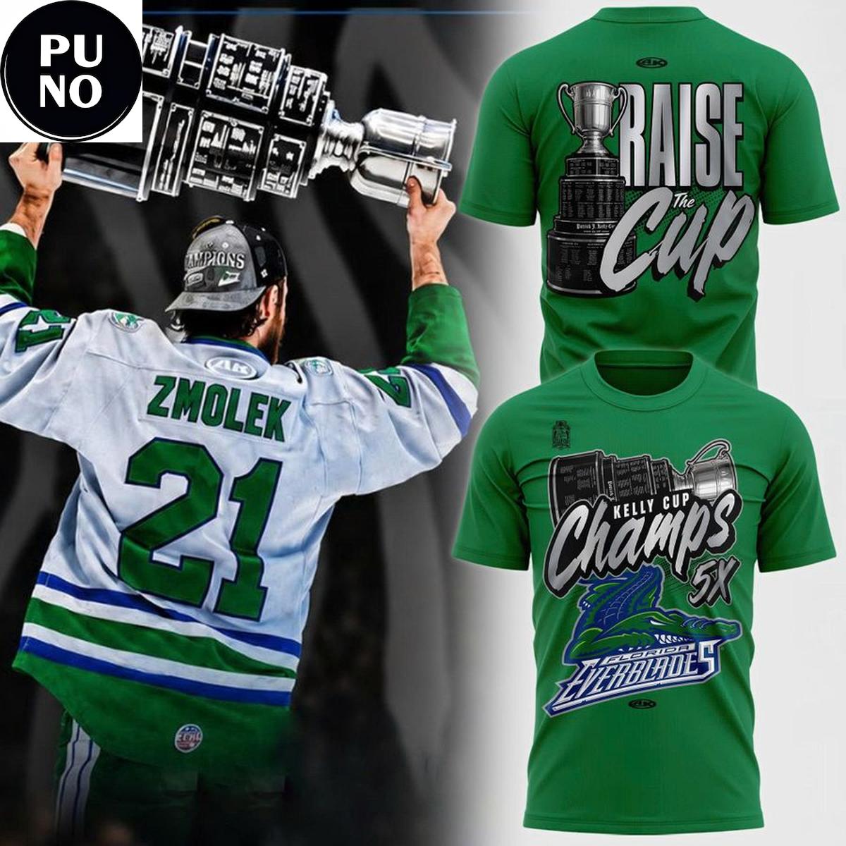 Florida Everblades 2026 Kelly Cup Champions 5x Championship Hoodie T-Shirt