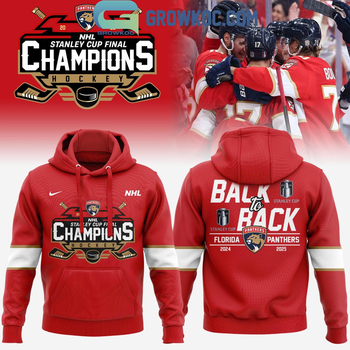 Florida Panthers 2025 Stanley Cup Champions Back To Back Hoodie T Shirt