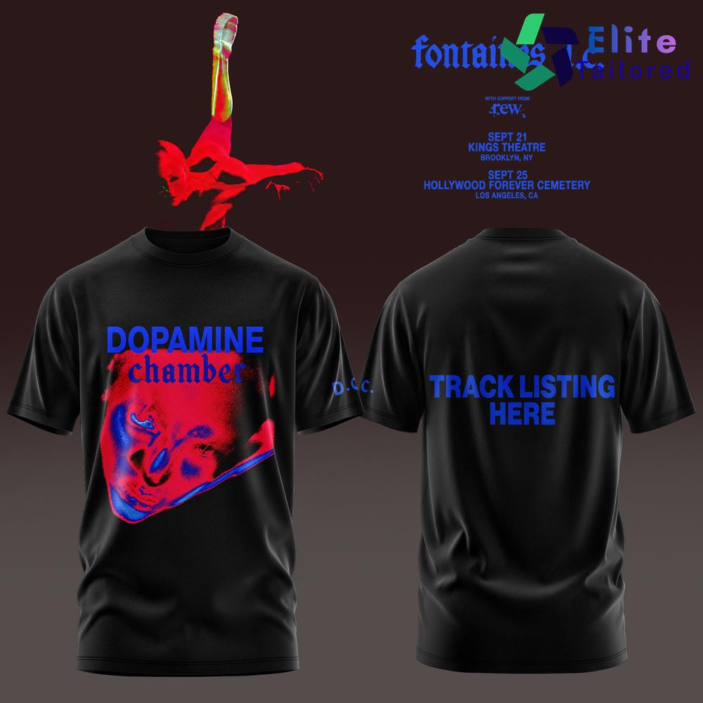 Fontaines D.C. Dopamine Chamber Concert Tour Graphic T-Shirt