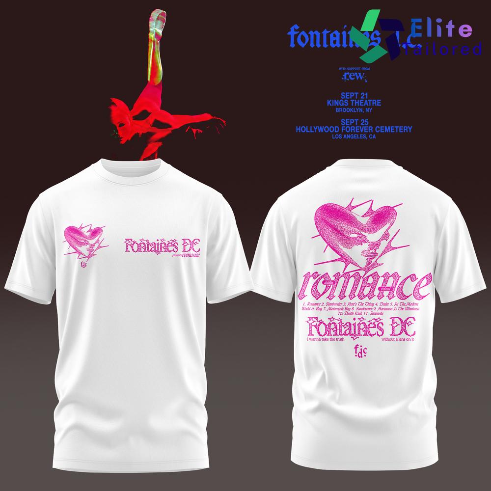 Fontaines D.C. Dopamine Chamber Concert Tour Graphic T-Shirt
