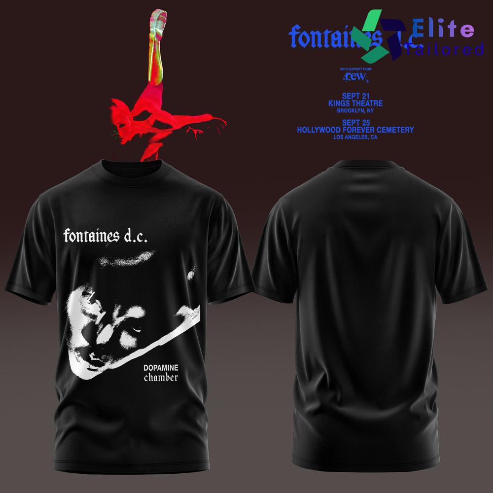 Fontaines D.C. Dopamine Chamber Concert Tour Graphic T-Shirt