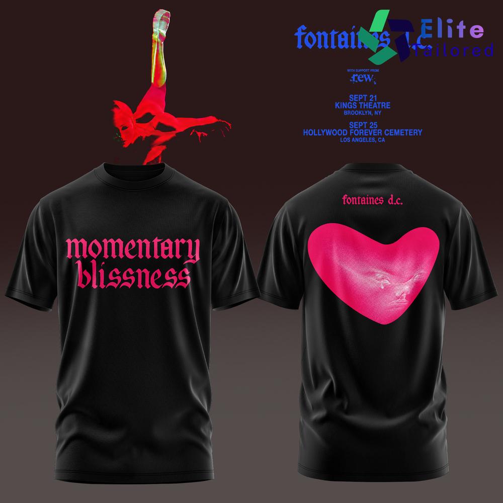 Fontaines D.C. Dopamine Chamber Concert Tour Graphic T-Shirt