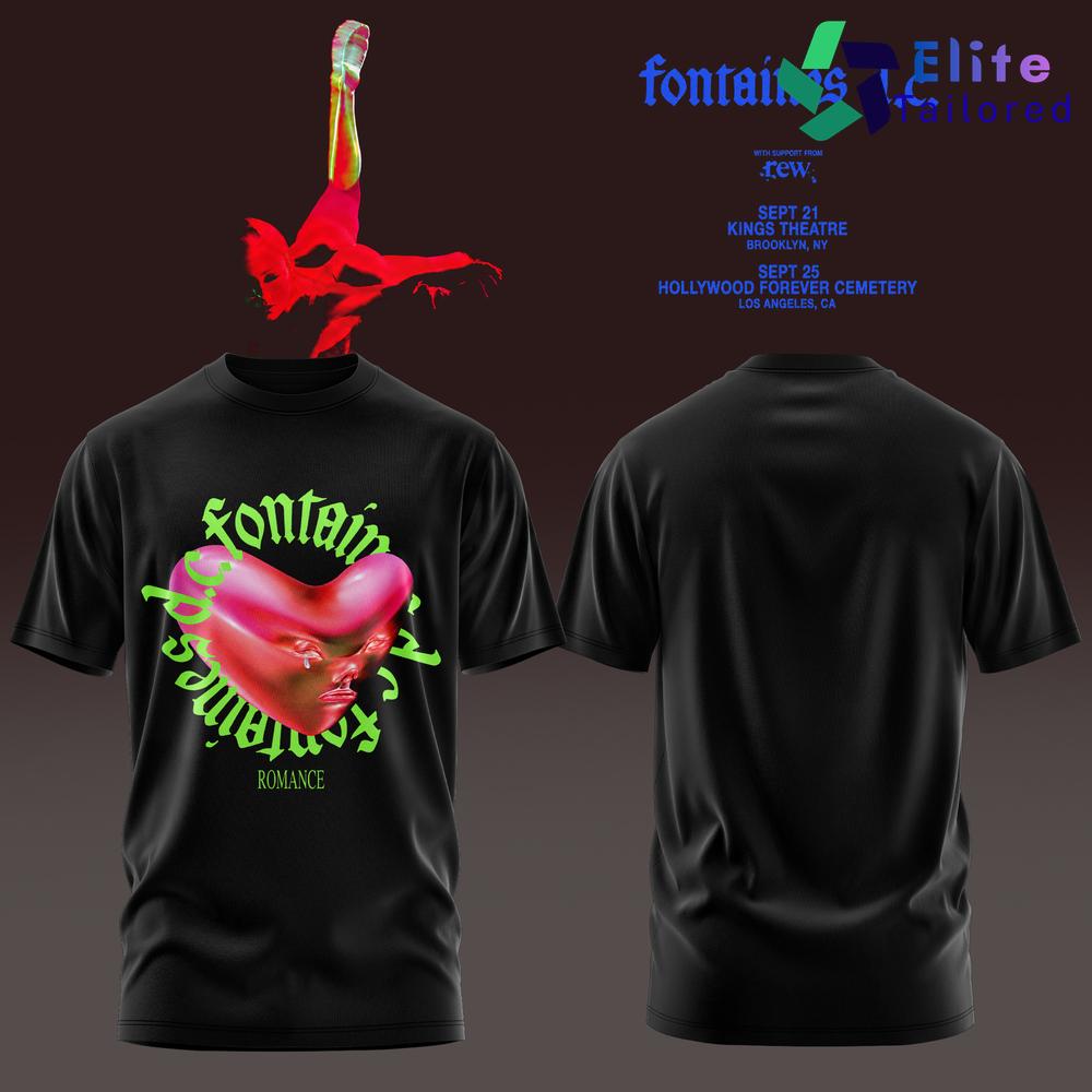 Fontaines D.C. Dopamine Chamber Concert Tour Graphic T-Shirt