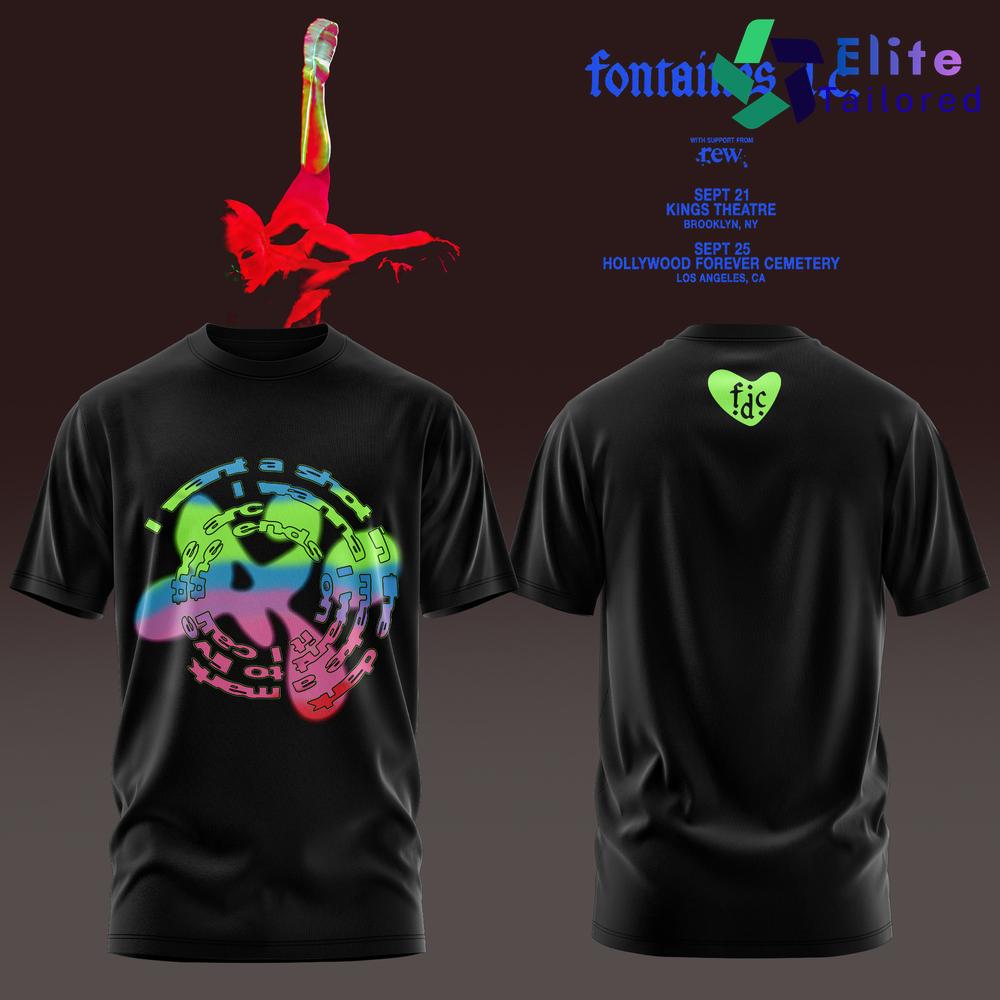 Fontaines D.C. Dopamine Chamber Concert Tour Graphic T-Shirt