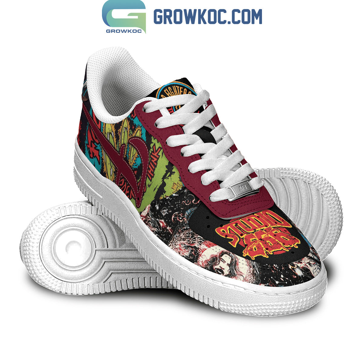Foo Fighters Studio 666 Fan Air Force 1 Shoes