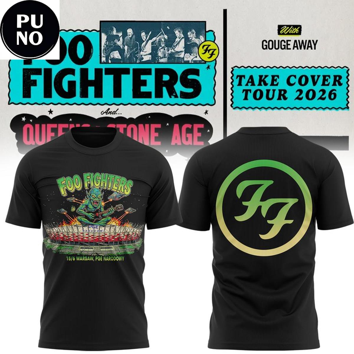Foo Fighters Take Cover Tour 2026 Event T-Shirt