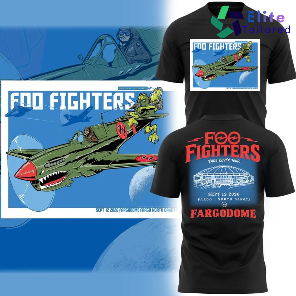 Foo Fighters Take Cover Tour 2026 Fargodome Graphic T-Shirt