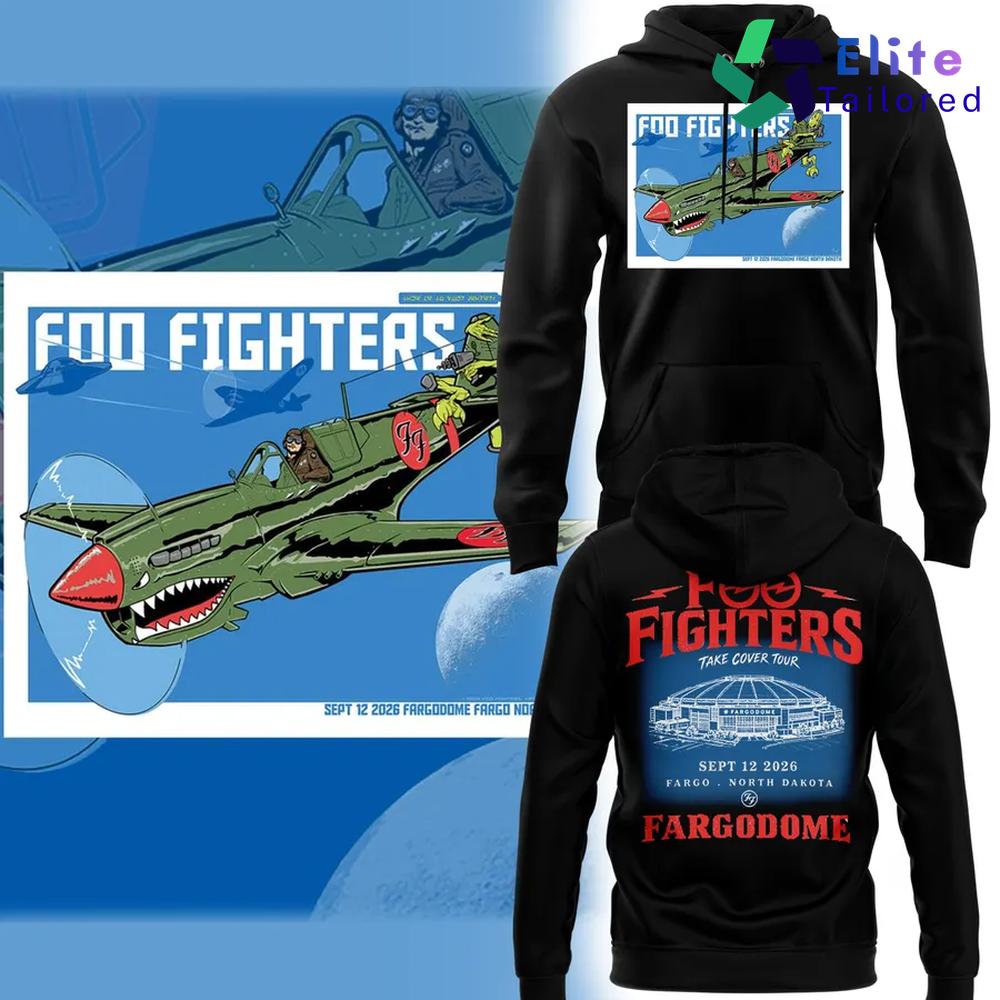 Foo Fighters Take Cover Tour 2026 Fargodome Pullover Hoodie