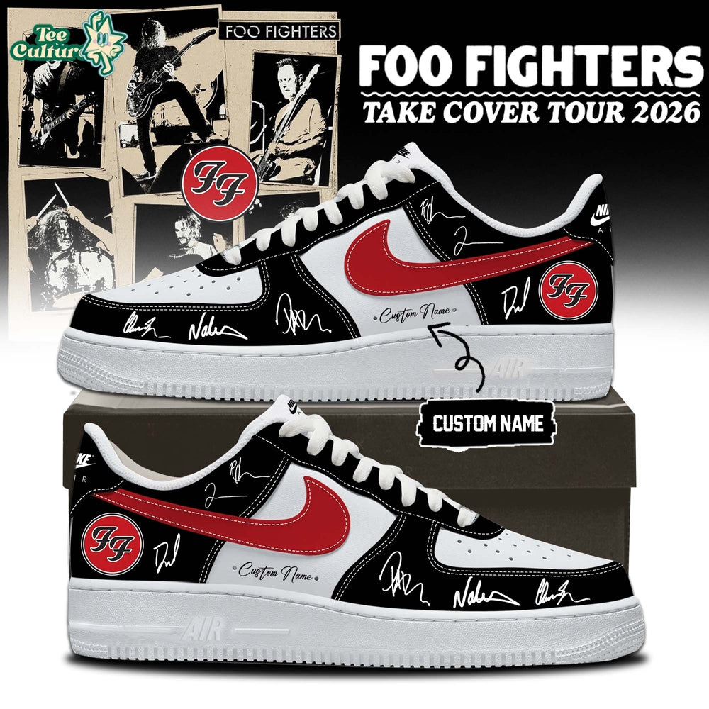 Foo Fighters ”Take Cover Tour 2026” Limited Edition Signature – AF1 Shoes 1