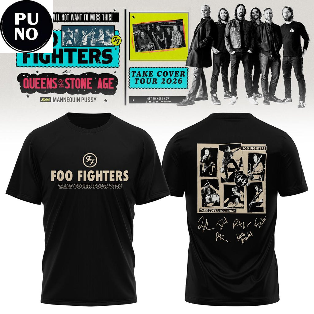 Foo Fighters Take Cover Tour 2026 Signed Hoodie Shirt