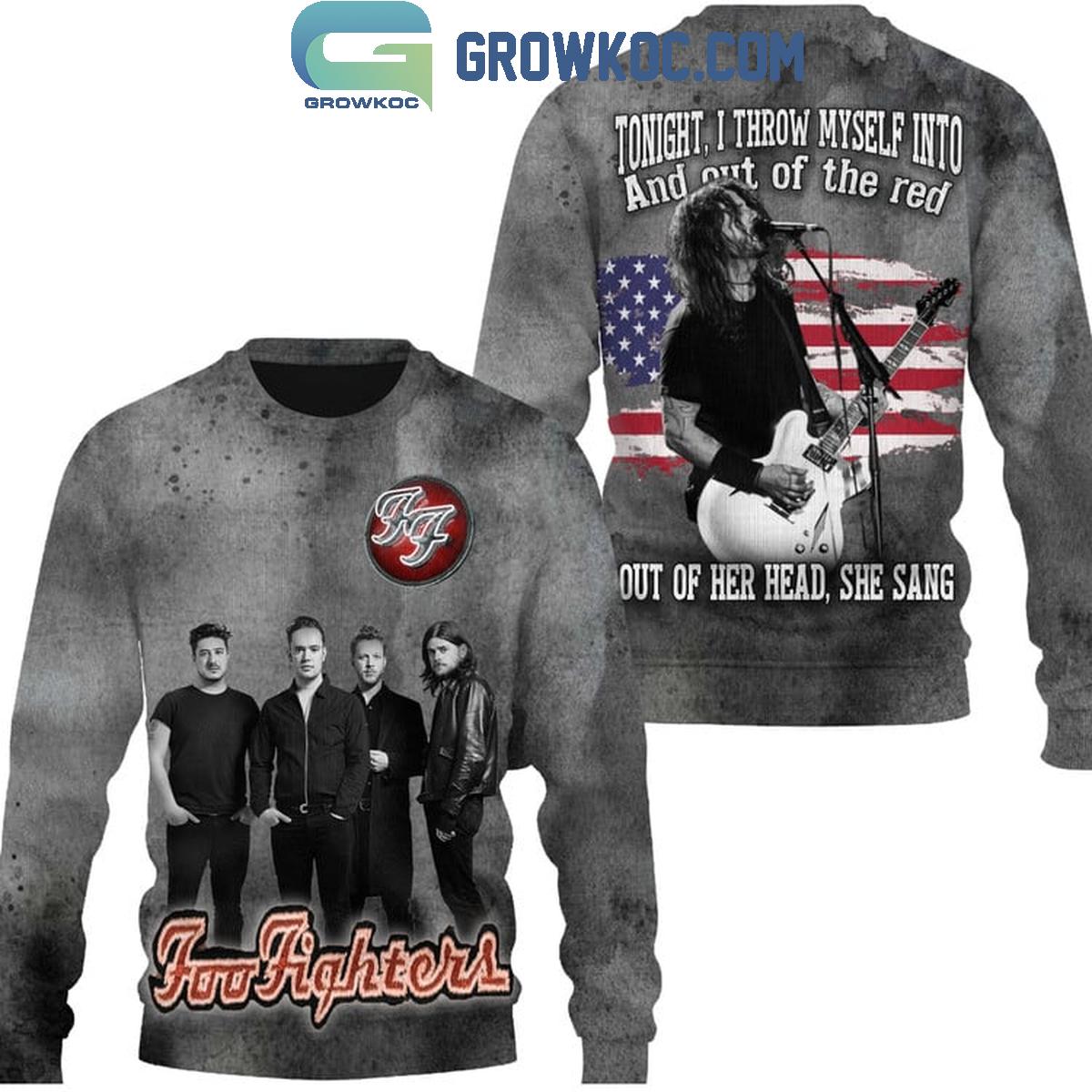 Foo Fighters Tonight I Throw Myself Into And Out Of The Red Hoodie T-Shirt