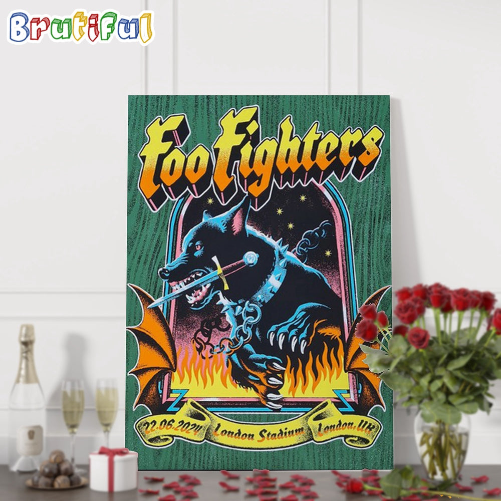 Foo Fighters Tour In London UK On June 22 2024 Wall Art Poster Canvas