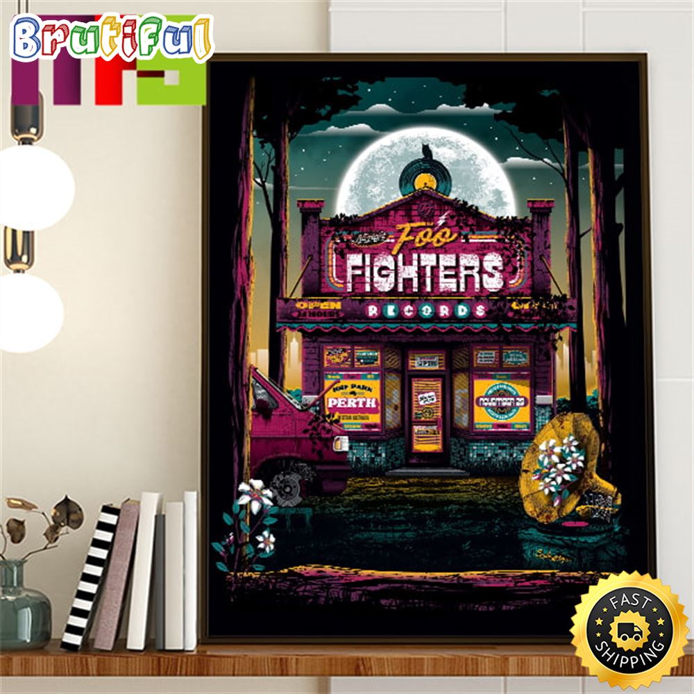 Foo Fighters Perth Australia At Hbf Park On November 29th 2023 Home Decor Poster