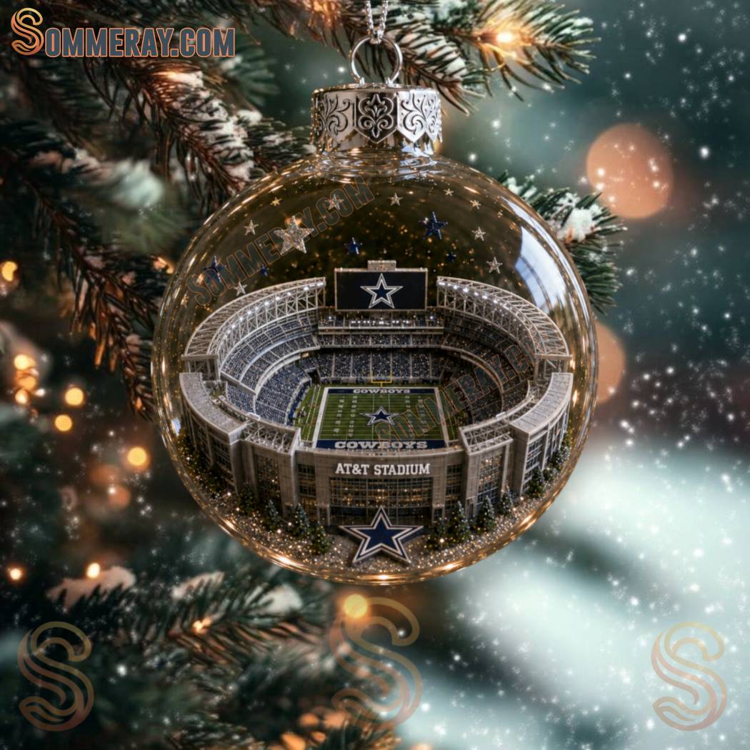 Football Team Stadium Ball Holiday Ornament