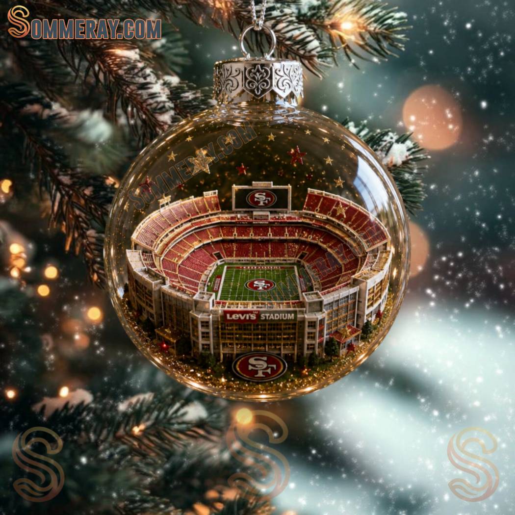 Football Team Stadium Ball Holiday Ornament