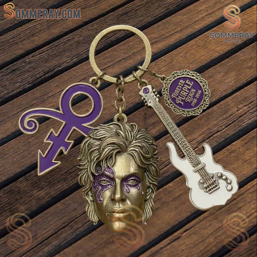 Forever Purple Reign Prince Keychain