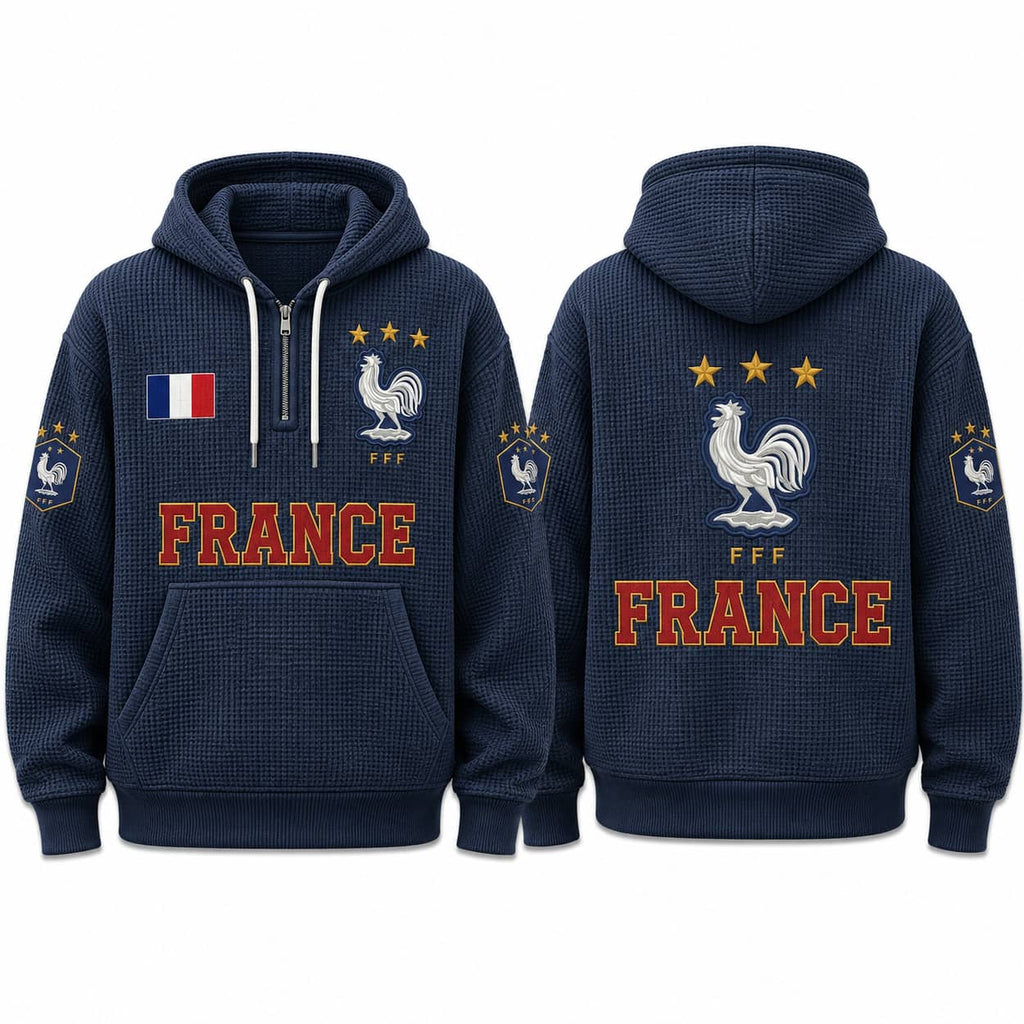 France World Cup 2026 Waffle Quarter Zip Hoodie
