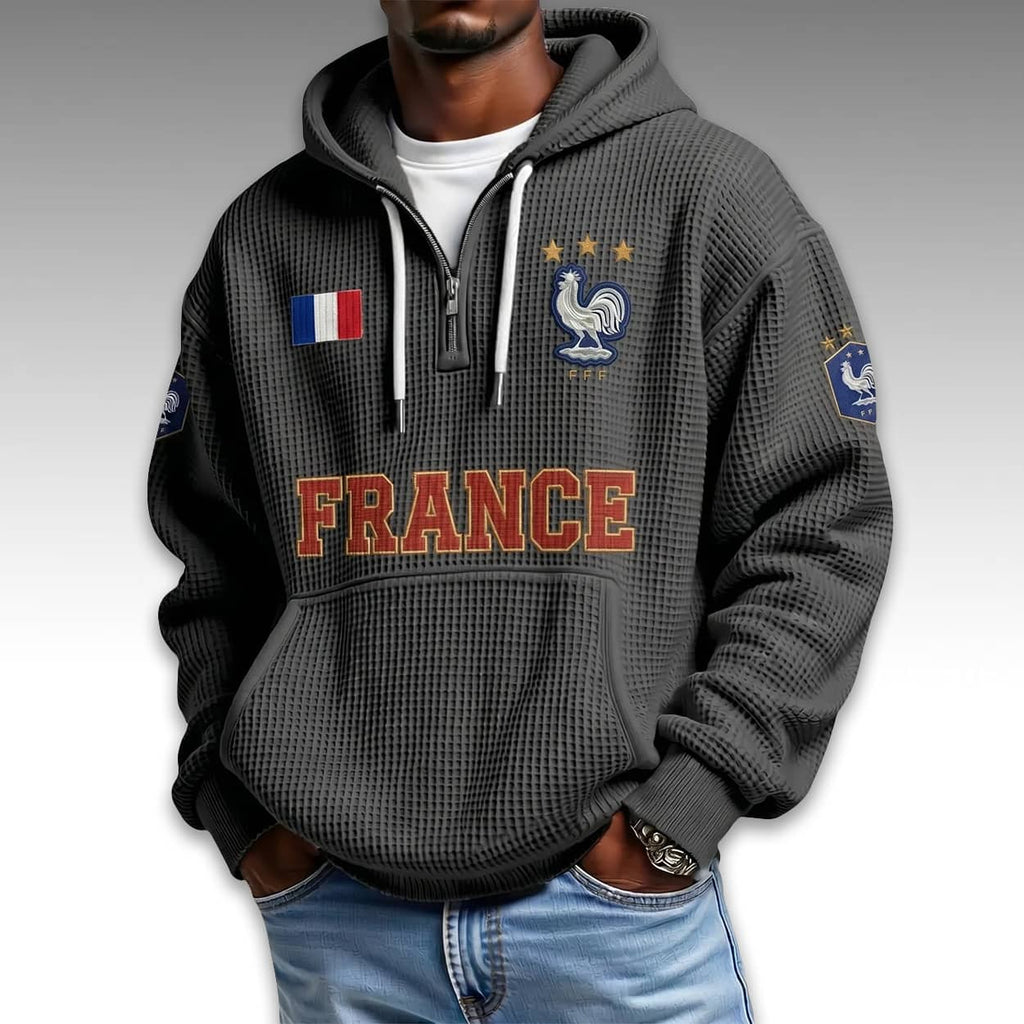 France World Cup 2026 Waffle Quarter Zip Hoodie