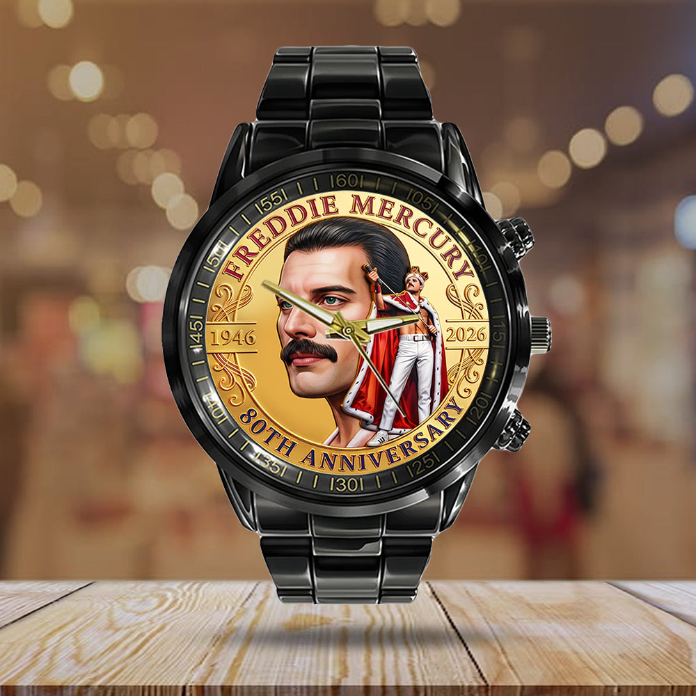 Freddie Mercury 80th Anniversary 2026 Black Stainless Steel Watch - TMTHU5399