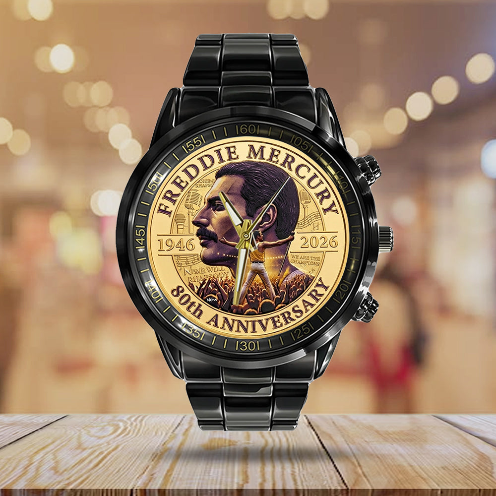 Freddie Mercury 80th Anniversary 2026 Black Stainless Steel Watch - TMTHU5537