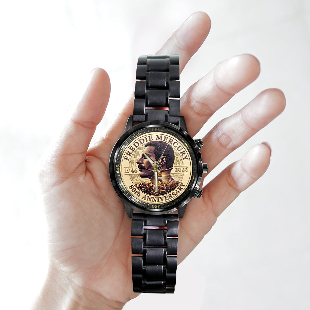 Freddie Mercury 80th Anniversary 2026 Black Stainless Steel Watch - TMTHU5537