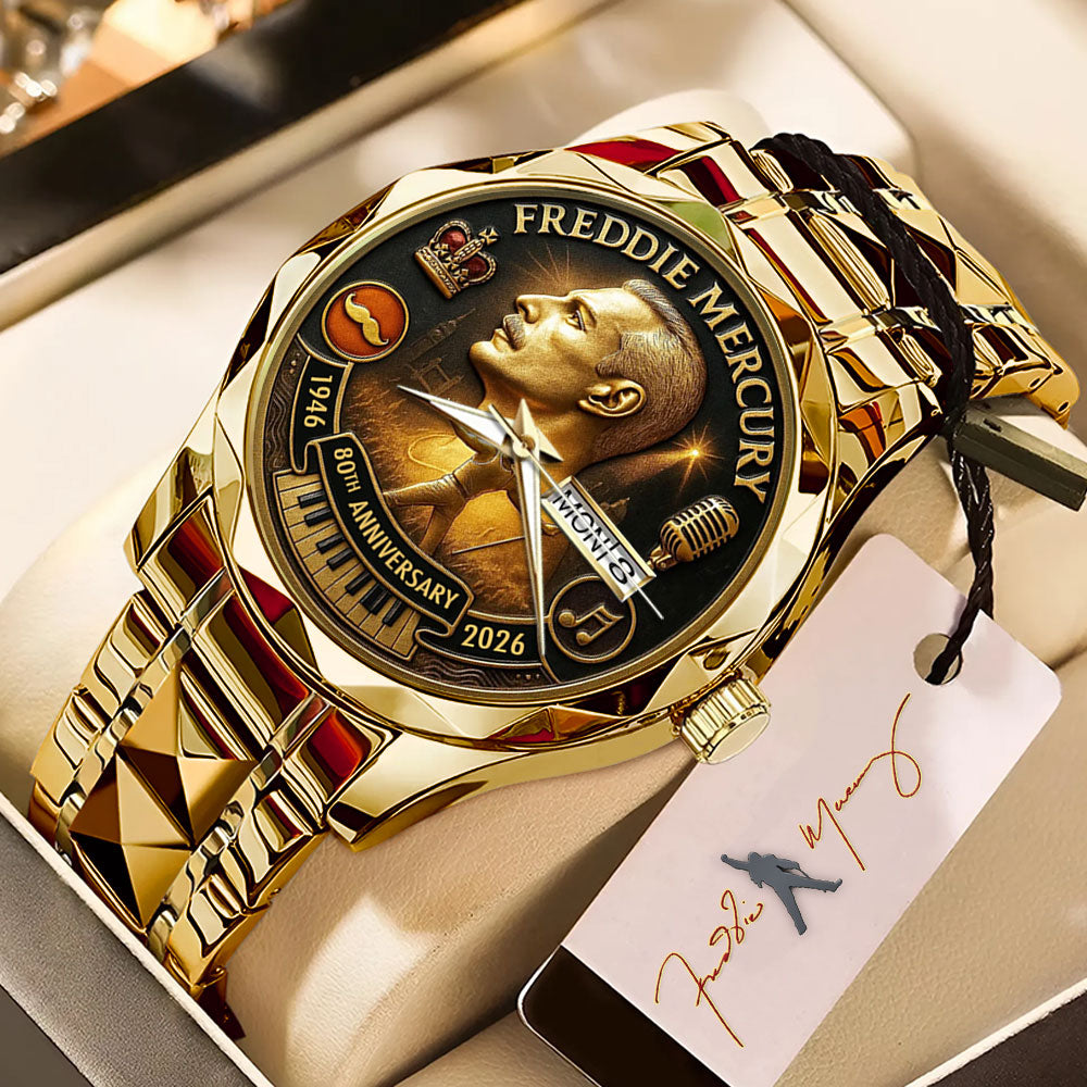 Freddie Mercury 80th Anniversary Alloy Luxury Quartz Watch - MAITM14146