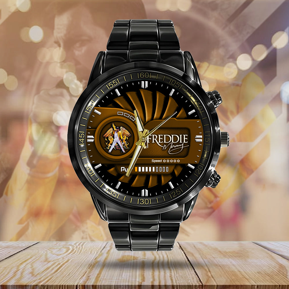 Freddie Mercury Black Stainless Steel Watch - MAITM10533