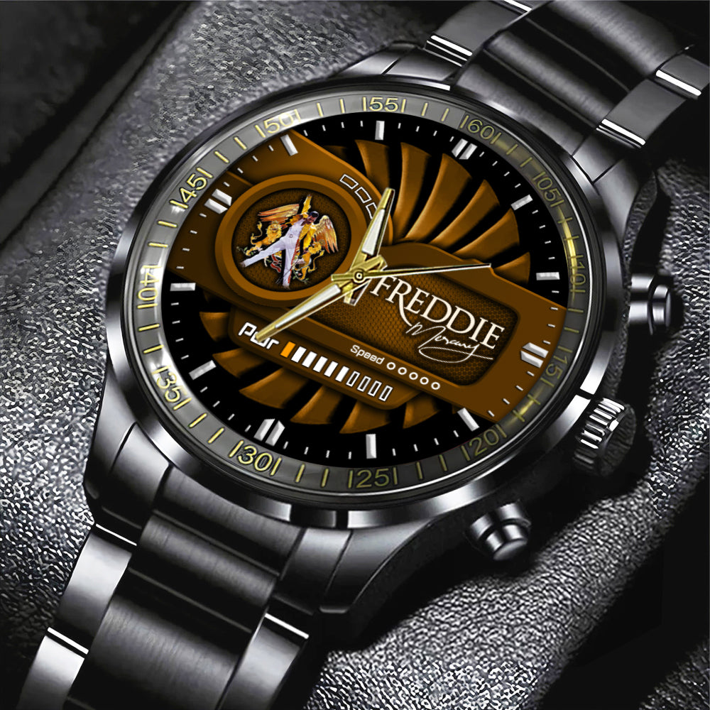 Freddie Mercury Black Stainless Steel Watch - MAITM10533