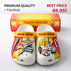 Freddie Mercury Crocs with Charms