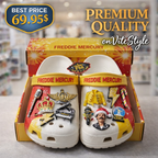 Freddie Mercury Crocs with Charms