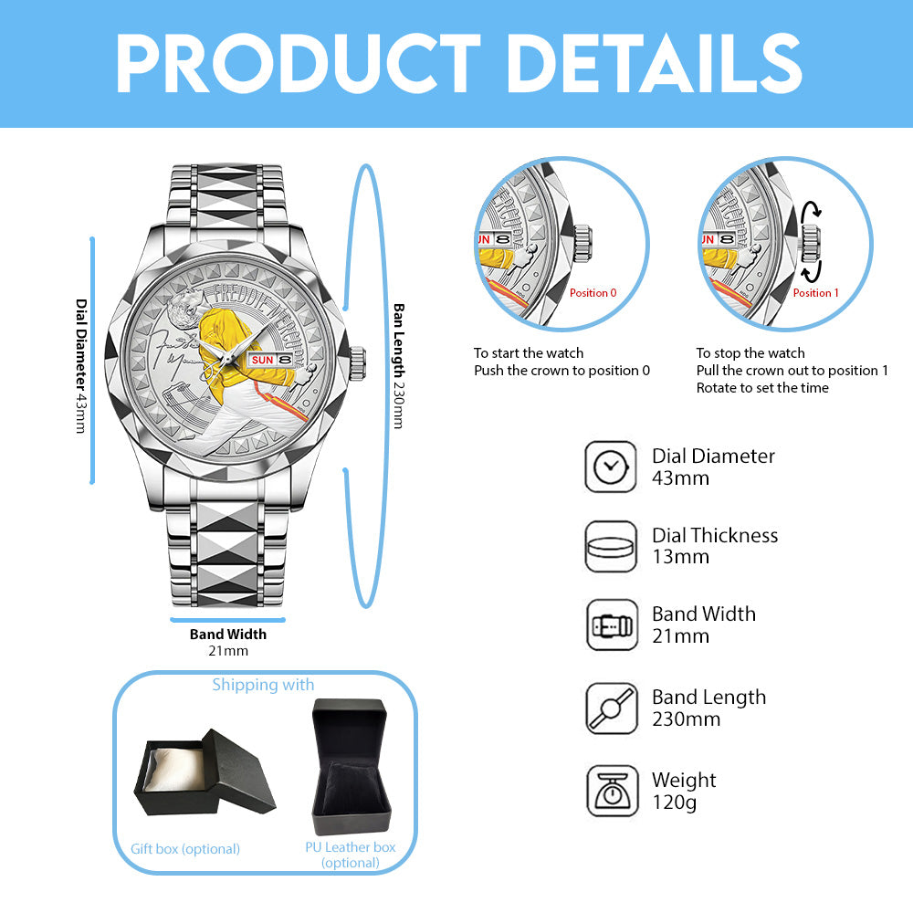 Freddie Mercury Alloy Luxury Quartz Watch - TANTN18763